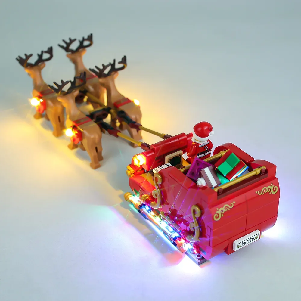 No Building Blocks Lamp Lighting for Santa\'s Sleigh 40499 DIY Toys Gift Only Lighting Set