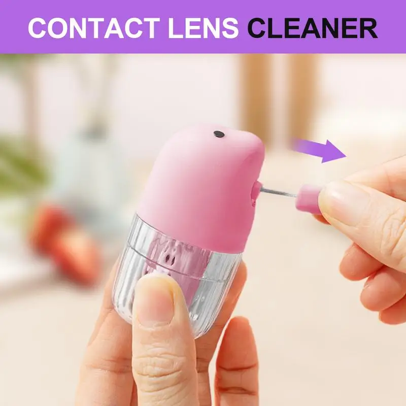 Contact Lens Cleaner Case Portable Contact Lens Cleaner Machine Contact Lens Cleaning Machine Lenses Fast Cleaning Washer For