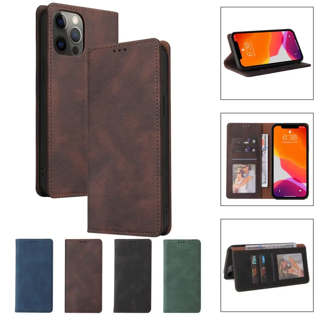 Flip Leather Wallet Case For Samsung Galaxy S21 S30 S20 Ultra S10 S9 S8 Plus Note 10 Lite Pro 20 Ultra Card Holder Protect Cover