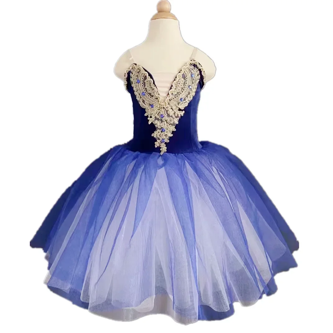 赤いバレエチュチュ女性ドレスパフォーマンス服白鳥ベリーダンススカートバレエ衣装女の子のためのベルベットトップス