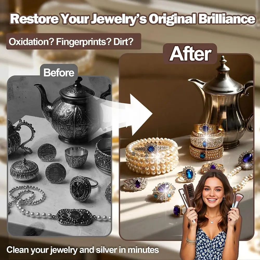 

НОВЫЙ набор для деликатной чистки ювелирных изделий, мягкая щетина, не царапается, щетка для чистки ювелирных изделий, набор инструментов для чистки колец