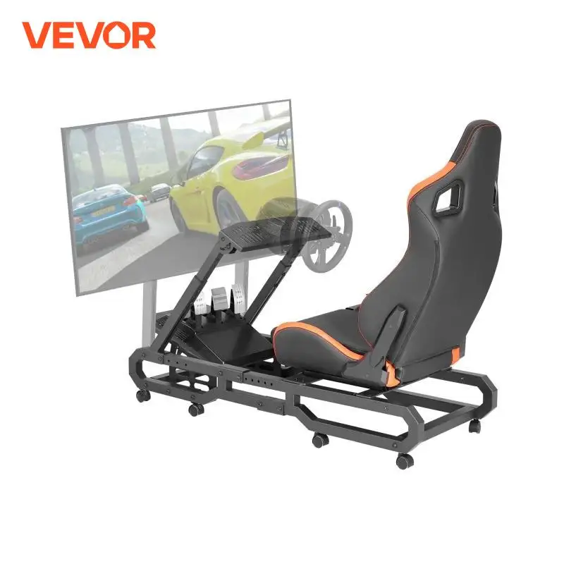 VEVOR Racing Wheel Stand For Logitech G923/G920/G29 Heavy Duty Steel Driving Simulator Cockpit-Thrustmaster T248P Load 330 LBS