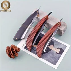 NEW Vintage-Style Folding Razor for Men's Beard Trimming Sideburn Shaping Stainless Steel Shaving Razor Blade Hair Removal Tools