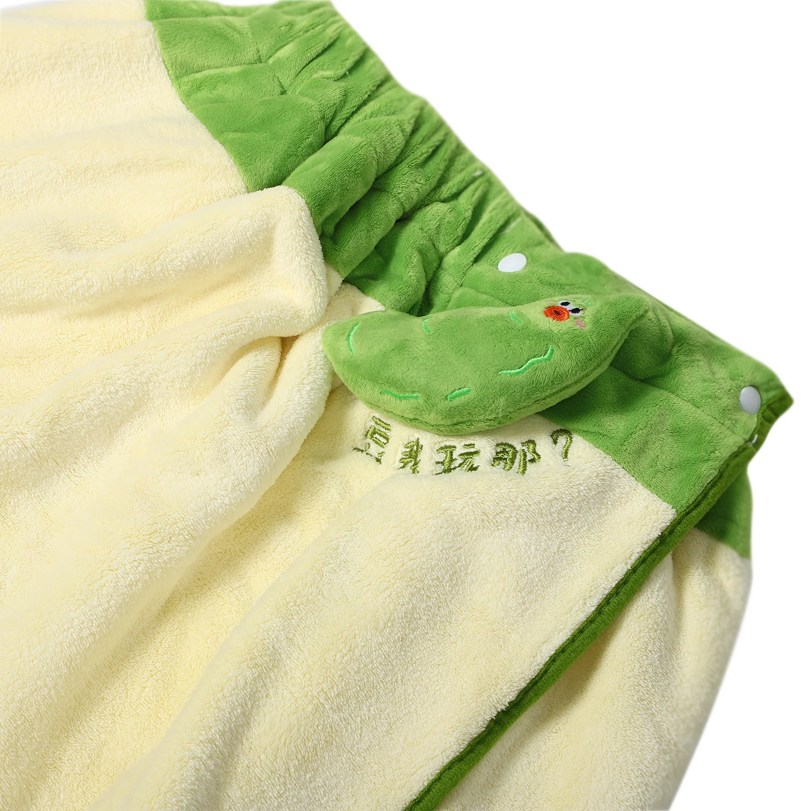 لفافة منشفة استحمام يمكن ارتداؤها للنساء مع أزرار، تصميم كرتوني لطيف، رداء استحمام ناعم ماص بعد #6