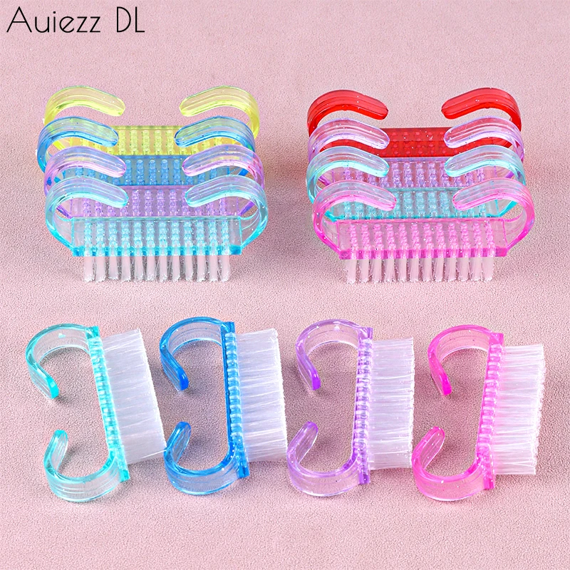 10 Stücke/20 Stücke Kleine Nagelreinigungsbürste Für Nagelpflege Maniküre Kunststoffbürsten Staub Weichen Entferner Pulver Saubere Pediküre Werkzeuge