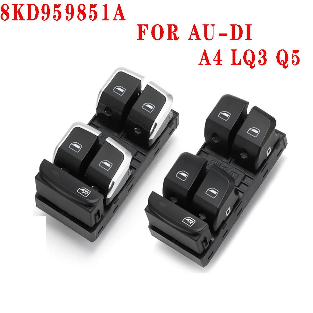 

8KD959851A Sorghum Chrome Car Master Window Electric Control Switch Button For AUDI A4 S4 Q5 B8 Allroad 8KD959855A