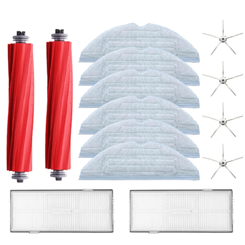 ملحقات مكنسة كهربائية Roborock-Robot ، فلتر قابل للغسل ، فرشاة رئيسية ، قماش ممسحة ، قوس فرشاة جانبية ، أجزاء S7 ، 14 روض