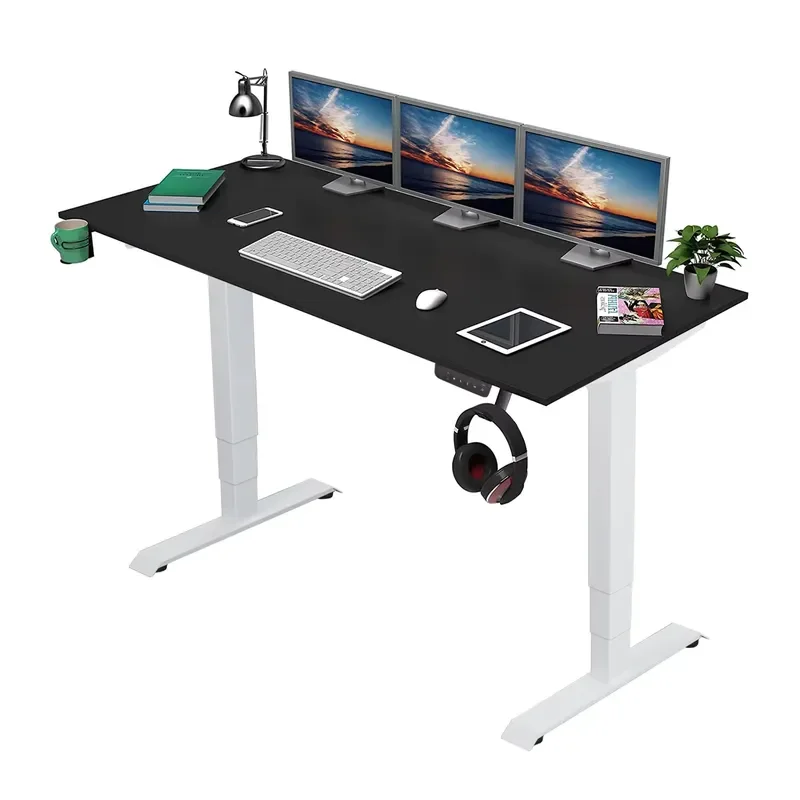 Dual Motor Electric Standing Desk Smart Height Adjustable Table with USB Type-C Touch Screen Charger Home Office Workstation