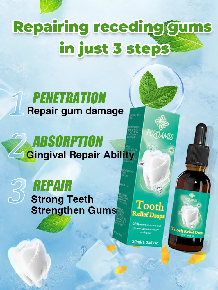 Gum Soothing Drops, repair gum recession, relieve gum bleeding and tooth pain