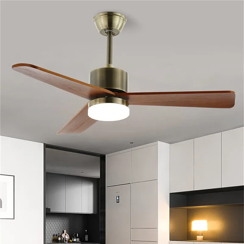 AOSONG-Plafonnier LED avec ventilateur électrique à distance, design moderne, éclairage d'intérieur, luminaire de plafond, idéal pour un salon, une chambre à coucher, un restaurant ou un bureau