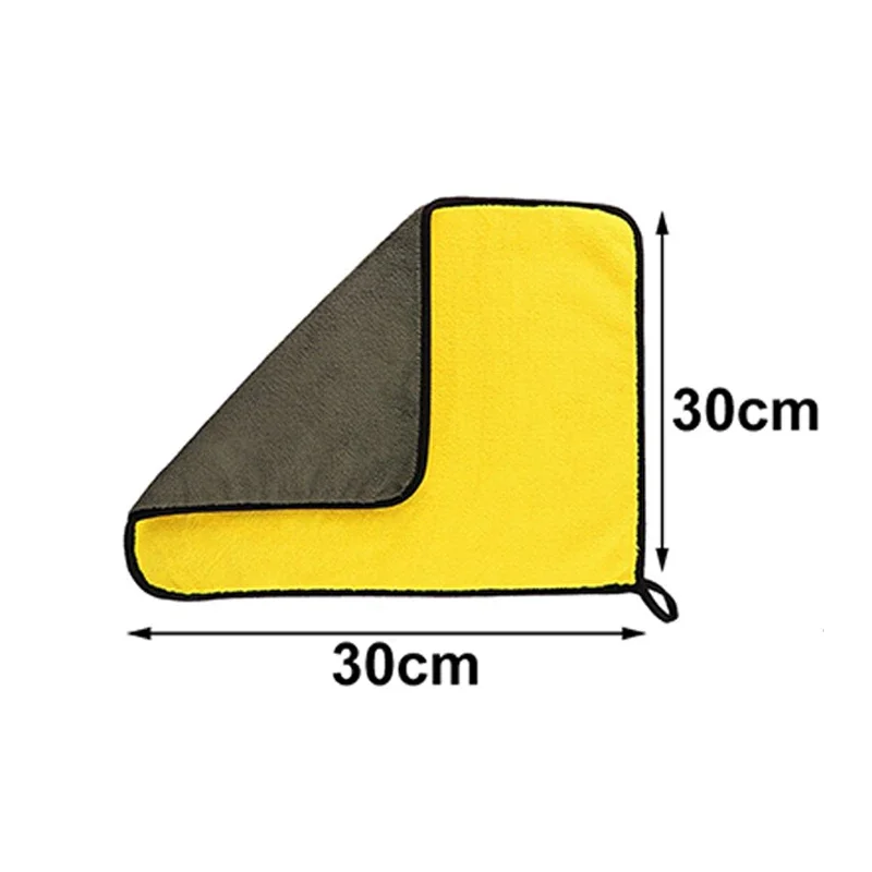 10/5/3/1pcs Thicken Microfiber Car Cleaning Towels Soft Quick Drying Windows Mirrors Wiping Rags Home Double Layer Clean Cloths