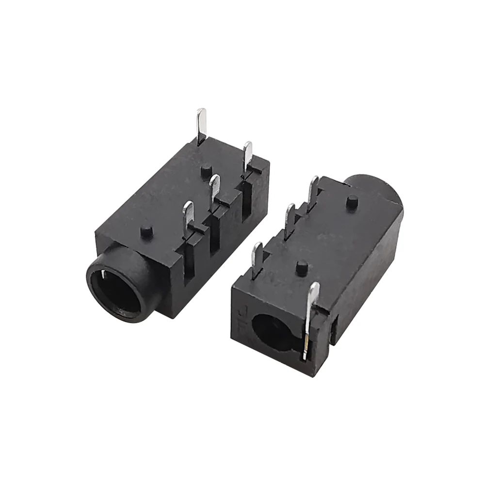 10/20Pcs PJ-320A Black 3.5 mm Headphone Jack Socket Audio Female Connector 4 Pin DIP Audio Interface PJ320A