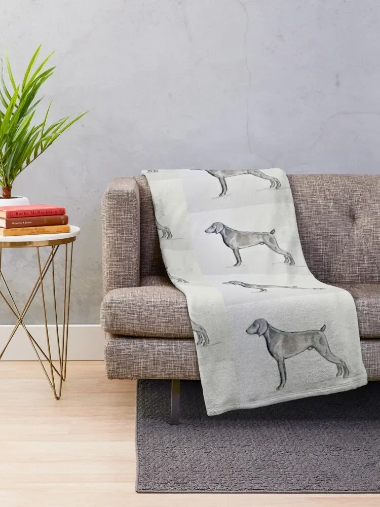 Weimaraner Throw Blanket Decorative Beds Soft Polar heavy to sleep Blankets