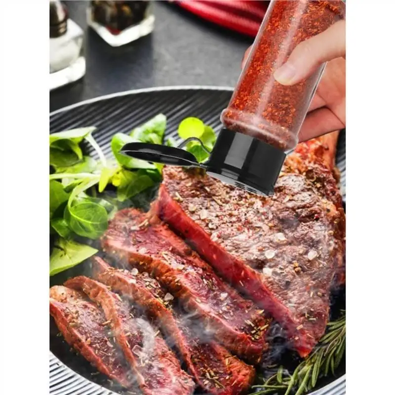 5/10/15Pcs 100ml Empty Jars Plastic Spice Bottles Set for Storing Barbecue Seasoning Salt Pepper with Spice Rack Holds