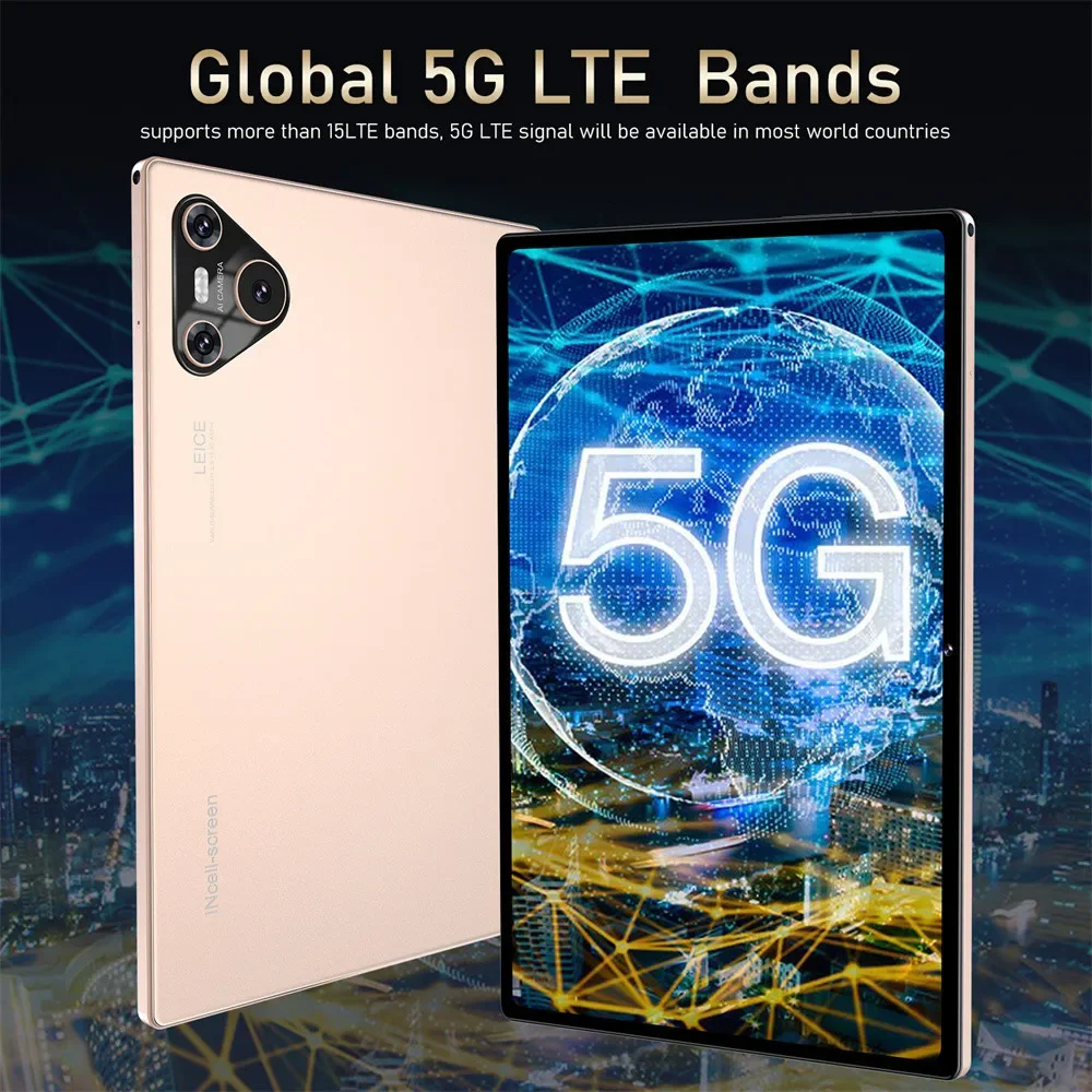 2025 New Pad 6 Tablet 10inch Android 4K 16 Pro 5G Dual SIM Snapdragon 870 Tablet PC GPS 10000mAh Tablets For Children Kids Tab