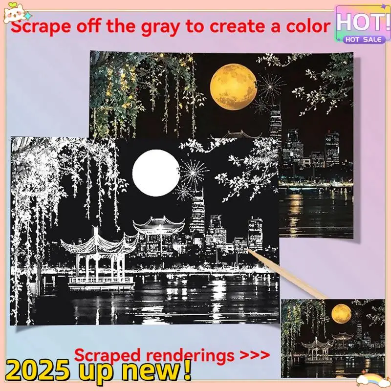 Classy-Handmade Accessories Adults Scratching Drawing Decompression Tool Toy Scraping Painting Birthday Gift DIY Craft