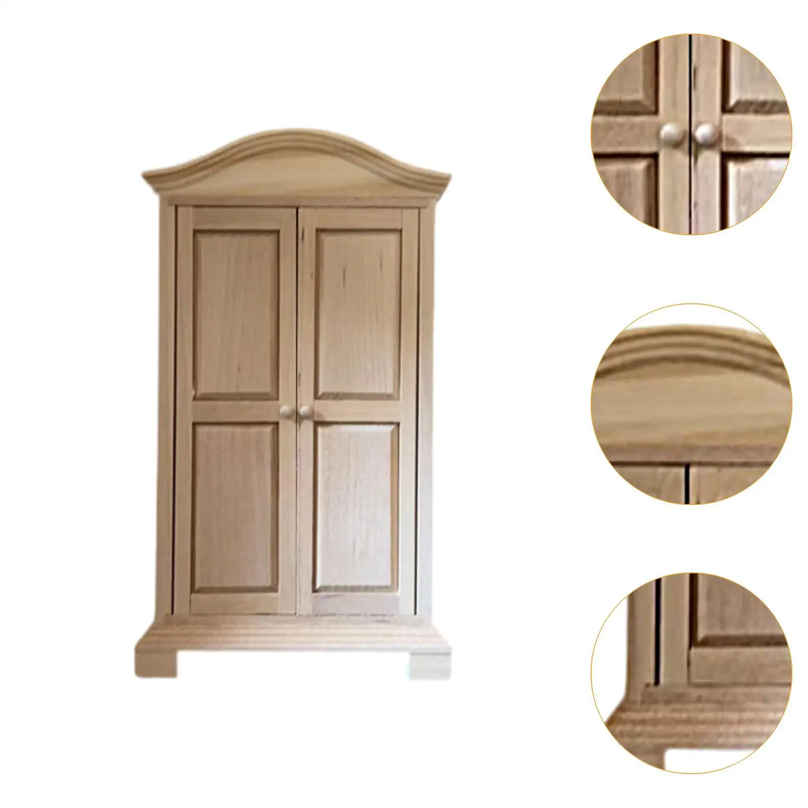 

Миниатюрный деревянный шкаф в масштабе 1/12 для кукольных домиков, аксессуар для спальни, сделай сам