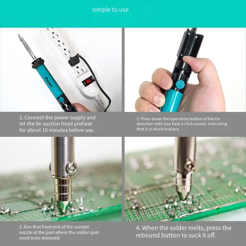 

Pro'skit SI-211G 2-in-1 soldering iron with constant temperature maintenance welding pen and solder sucker Repair tools