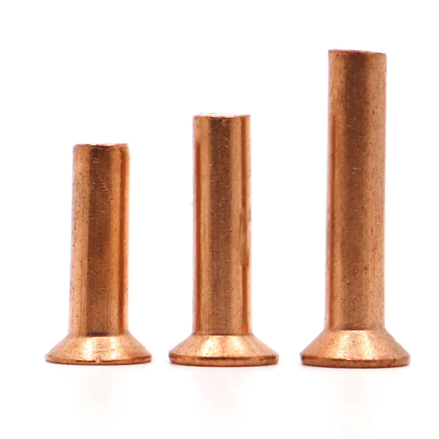 1-50pcs M2.0 M2.5 M3 M4 M5 M6 M8 Copper Countersunk Head Solid Rivets DIN661 GB869