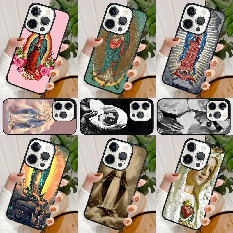 Virgin Maria Phone Case For iPhone 16 15 SE2020 14 Max 6 7 8 Plus 11 12 13 Pro Max Mini Phone Cover coque