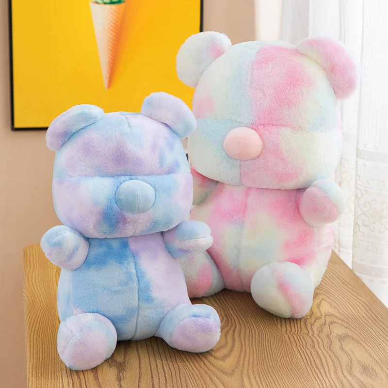 40/50/70cm Cartoon Colorful Teddy Bear Plush Toy Cute Stuffed Animals Dazzle Bears Plusies Doll Anime Soft Kids Babys Toys Gifts