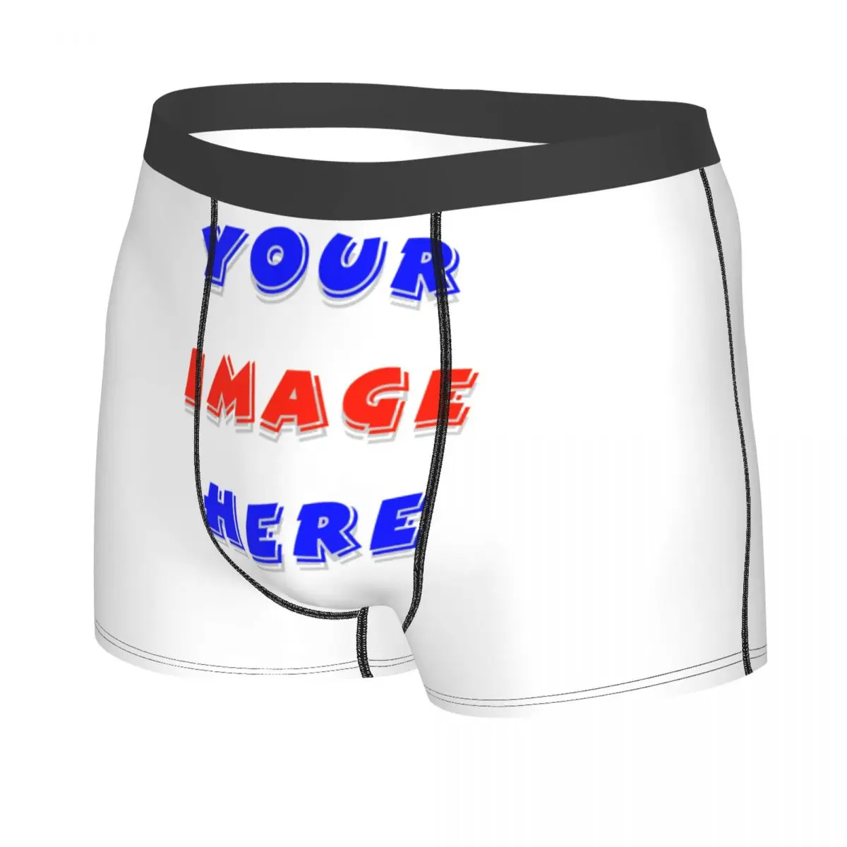 Your Image Here Man's Boxer Briefs Underwear Customizable Free Design Highly Breathable Top Quality Gift Idea