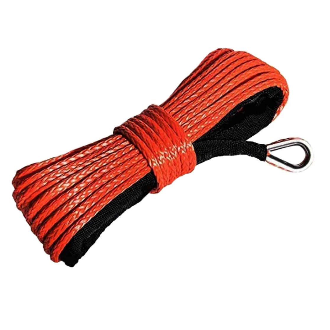 

Orange Synthetic Winch Rope 1/4 x 50Ft Synthetic Winch Rope Line Cable for ATV UTV SUV Truck Boat Winch