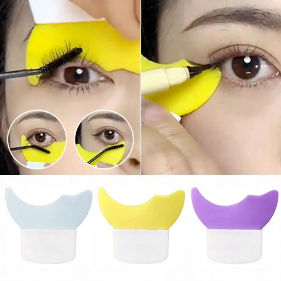 1pc Silicone Eye Liner Stencil Eyelash Shield, Eye Liner Guide, Mascara Protective Cover, Slouchy Makeup Tool