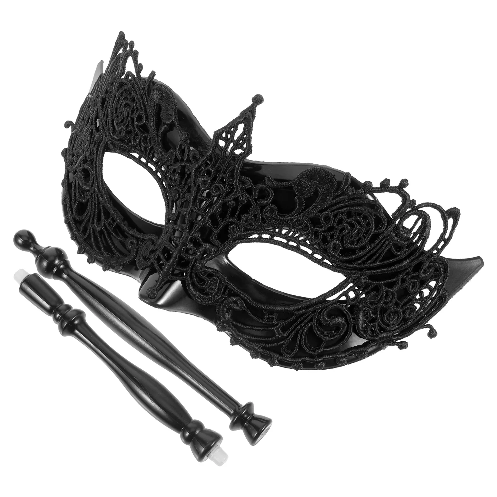 

Lace Hand Mask Masquerade for Women with Stick Mardi Gras Accessories Prom Fancy Dress Masks Party Handheld Adult Costumes