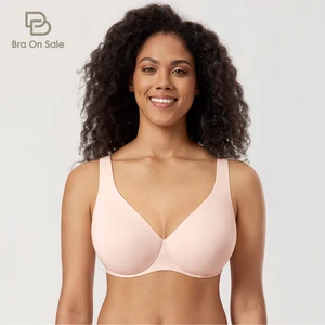 حمالة صدر مصغرة للنساء مقاس كبير غير مبطن تغطية كاملة ناعمة سفلية سلس مبيعات أعلى 8 صدور مقاس 46 - رقم 3