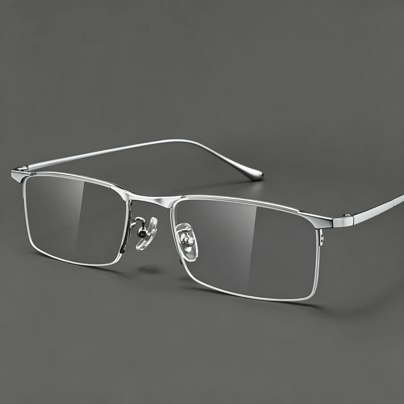 LOUISE STAR Pure Titanium Half Frame Optical Glasses Frame Men's Prescription Glasses Customized Astigmatic Anti Blue Light