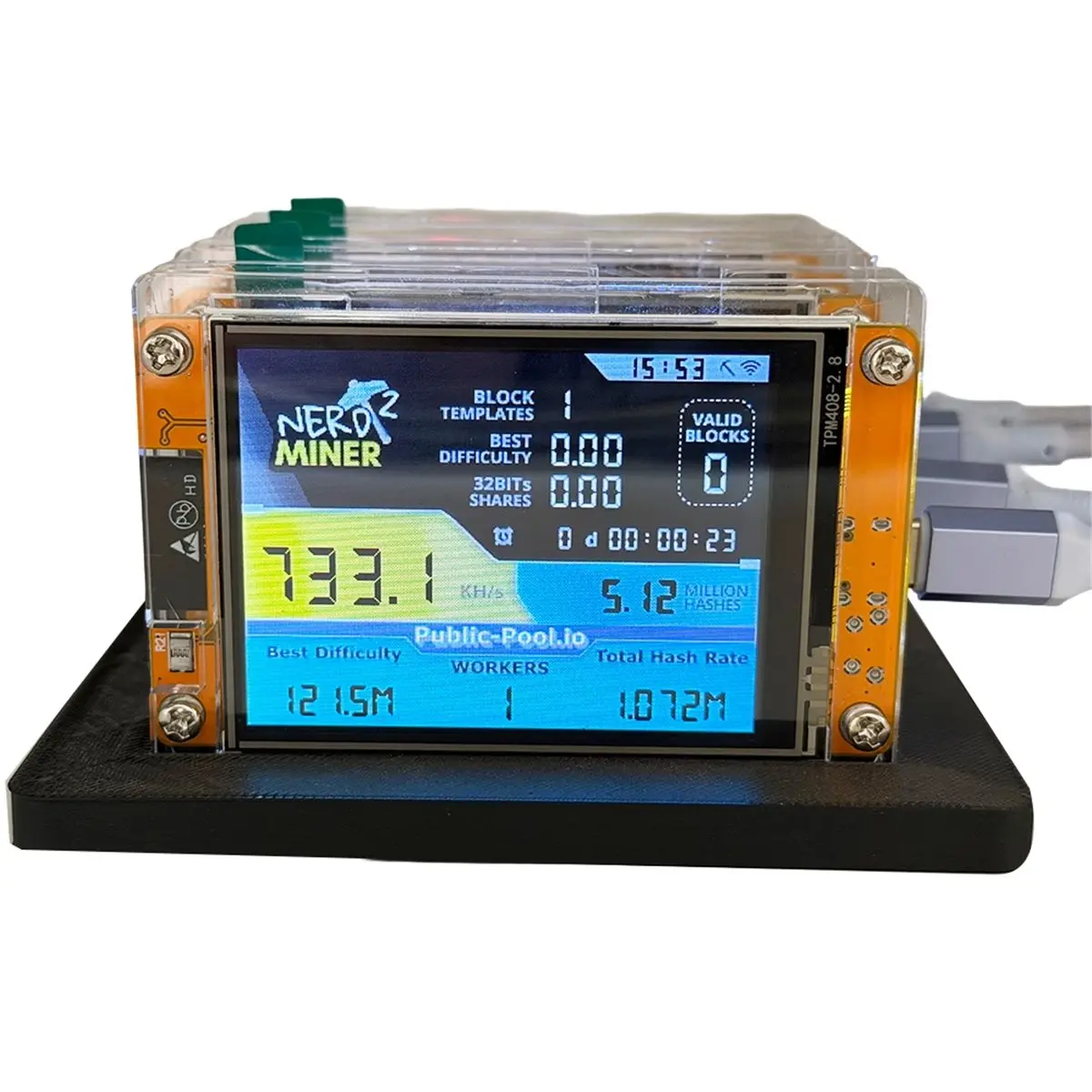 

Super Hot Sale Brand 4PCS 735KH/S NMMinerNerdMiner+4 Slots Stand Upgraded Bitcoin