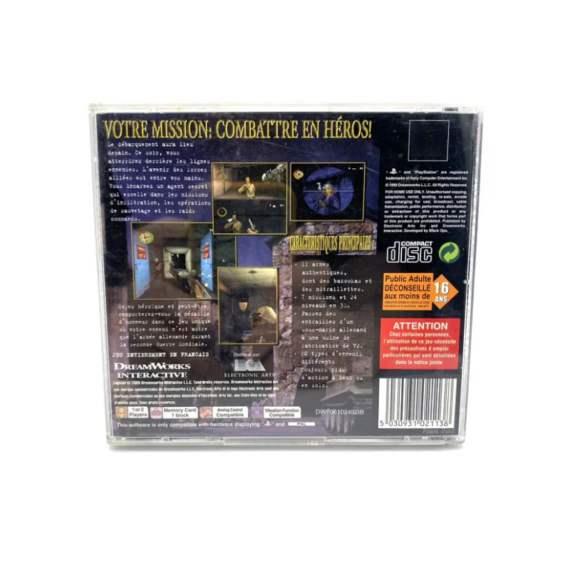 PS 1 medal of honor Copy Disc Game Black Bottom Unlock Console Station 1 Retro Optical Driver Video Game Part