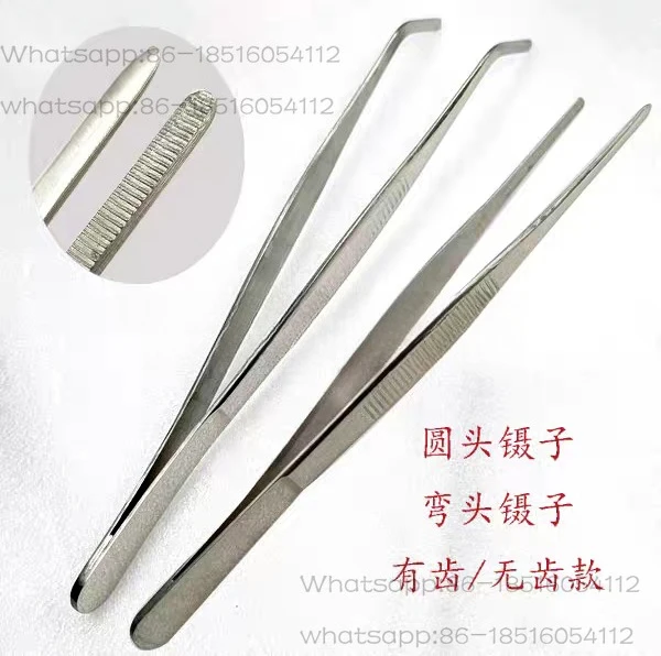 

304 Stainless Steel Elbow Forceps Round Tip for Lamplighters, Tools