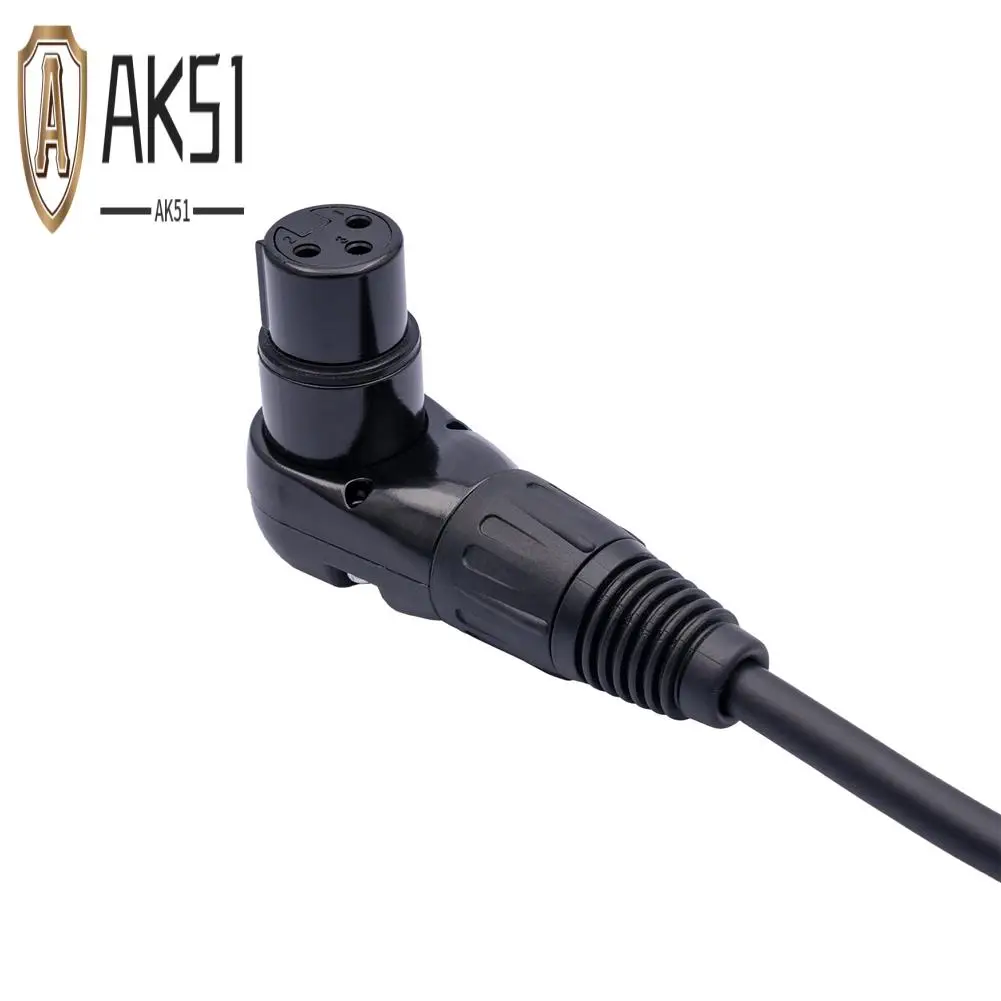

AK51-2Pcs 3-контактный XLR прямоугольный штекер «папа-мама» микрофонный аудиокабель 90 градусов XLR «мама» к прямому разъему XLR «папа»