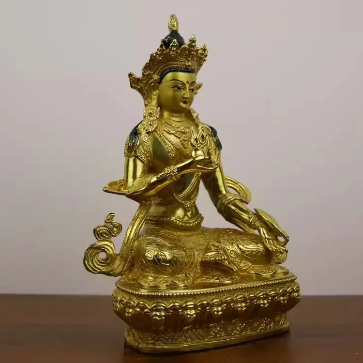 Feng Shui Copper Attract Wealth Dizang Wang Bodhisattvas Home Living Buddha Decoration Crafts