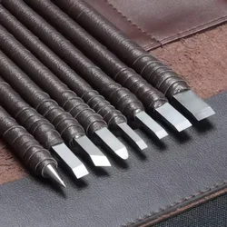 Aluminum Alloy Tungsten Steel Seal Cutting Knife Set Tools Woodworking Tungsten Steel Double Opening Flat Head Specail Tools DIY