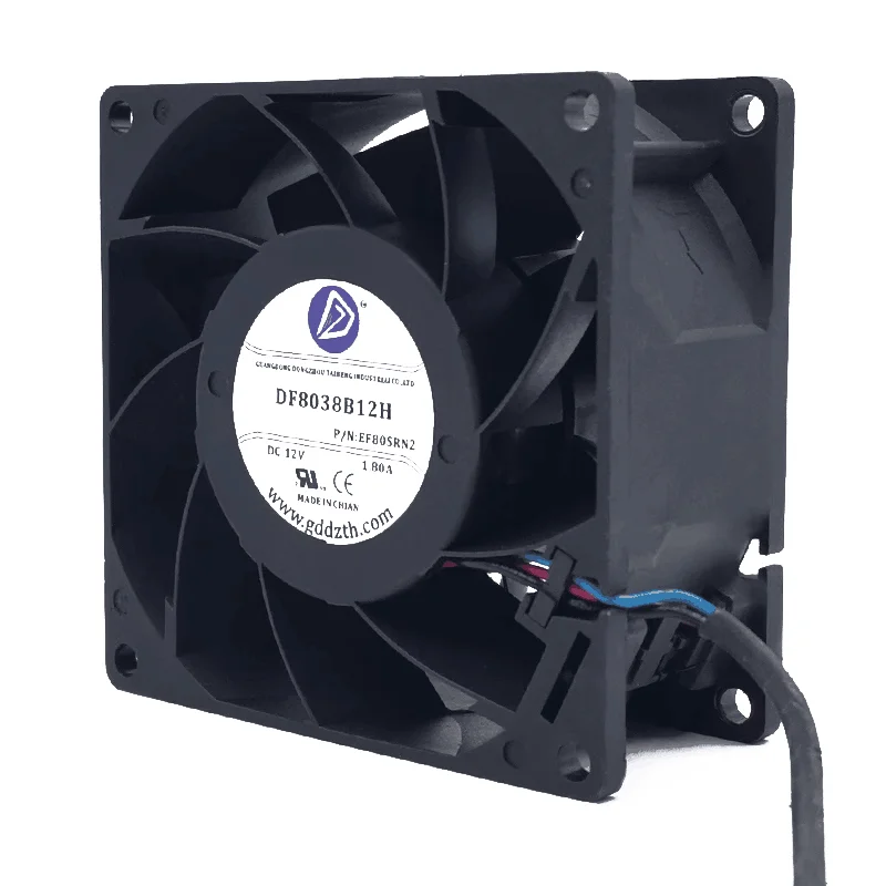 New For DF8038B12H P/N80SRN2 8038 12V 1.80A 8CM High Air Flow Frequency Converter  Cooling Fan