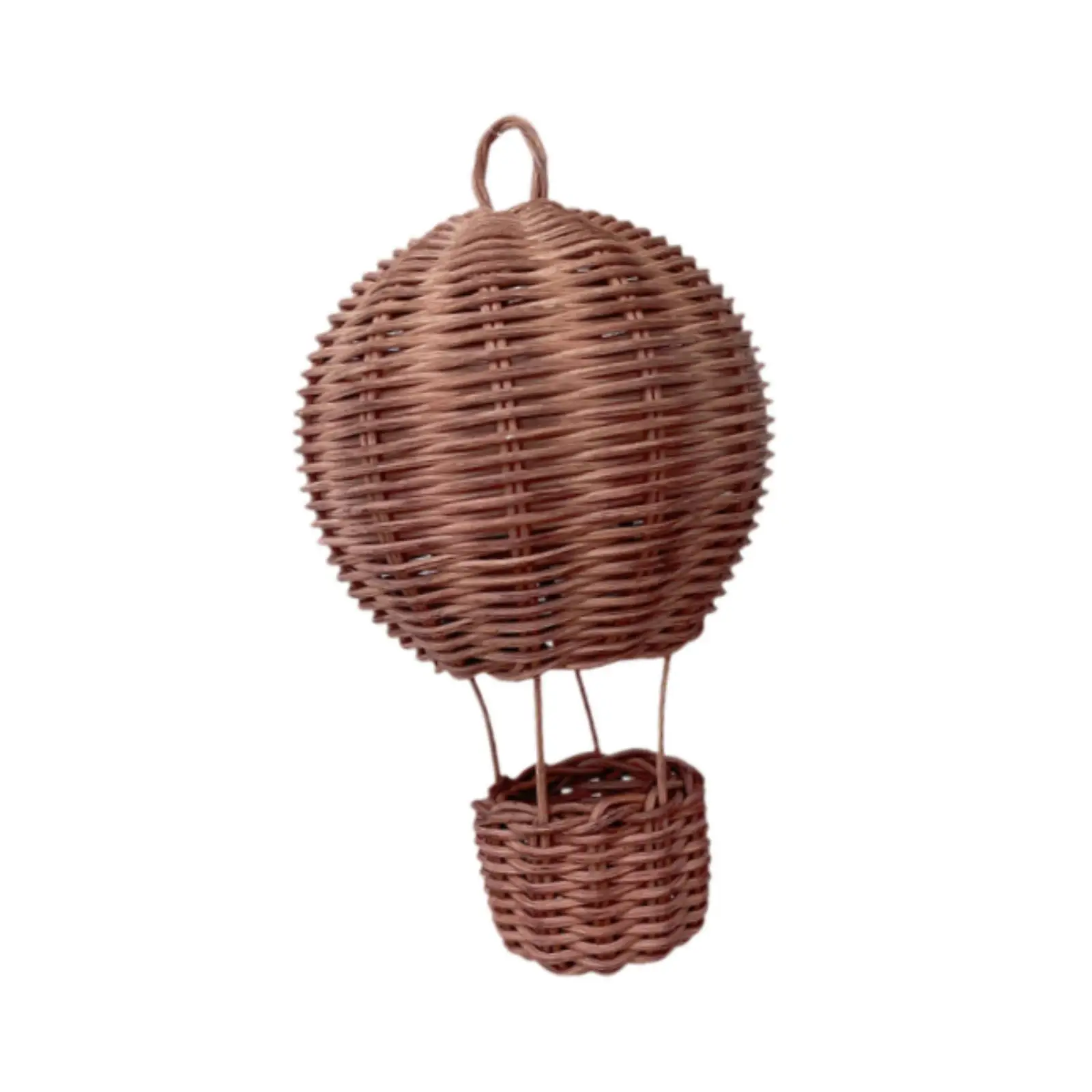 Handcrafted Rattan Hot Air Balloon Decor Woven Wall Hanging Ornament Craft for Wedding Party Photography Props view 3
