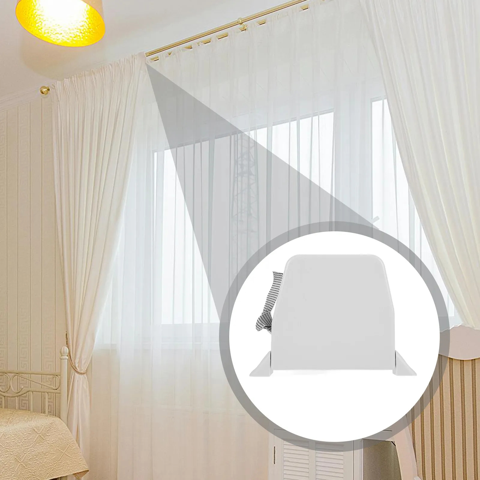 

Универсальный пластиковый органайзер-держатель для шнуров рулонных штор, безопасный фиксатор для тросиков и шнуров для оконных жалюзи