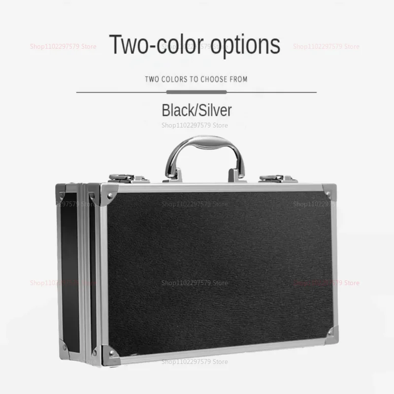 الألومنيوم صندوق أدوات محمول حقيبة للتخزين مع بطانة الإسفنج تأثير مقاومة يده صندوق الأدوات 30x17x8 سنتيمتر لورشة المرآب #4