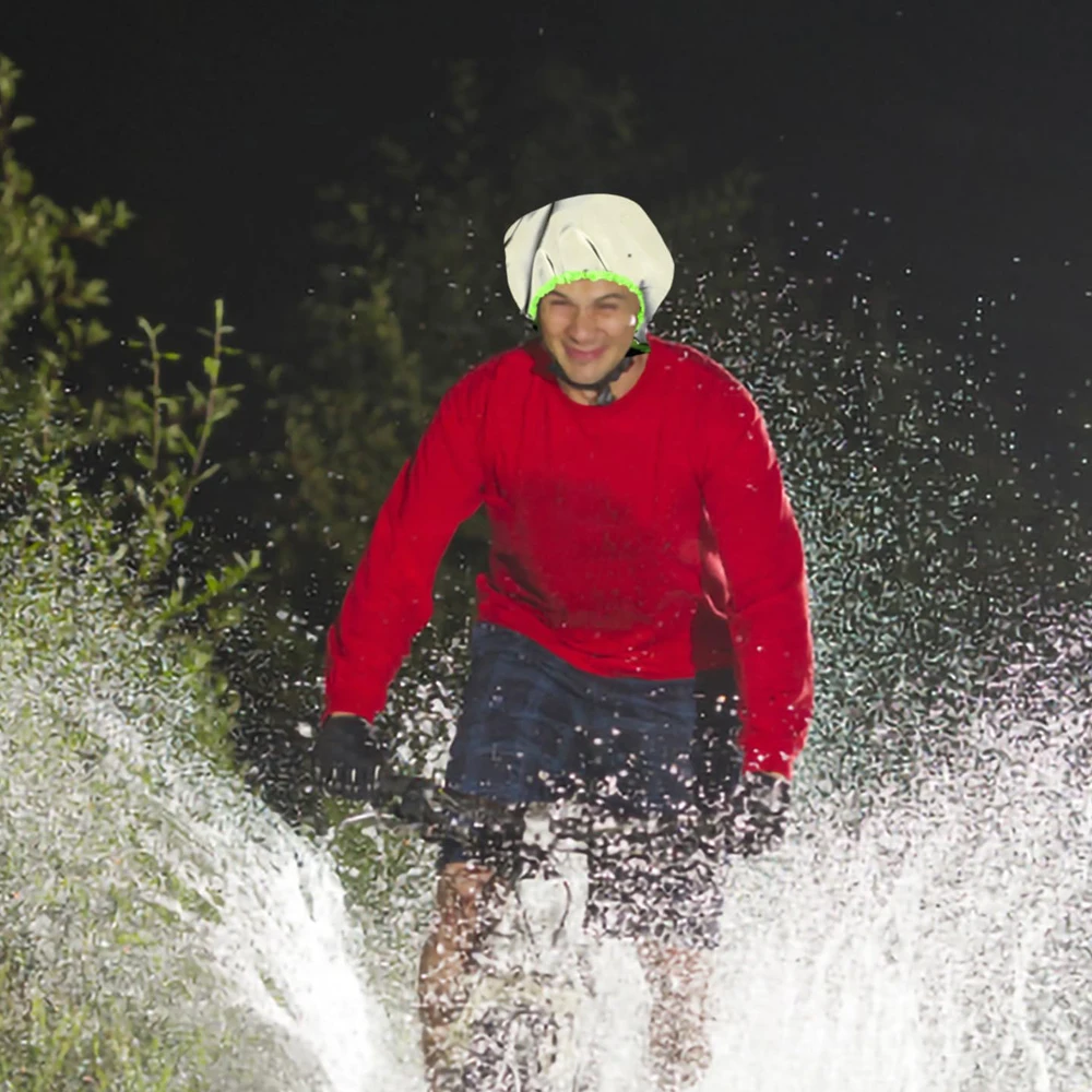 Capa de capacete à prova d'água, capa de chuva para capacete de bicicleta, à prova de vento e poeira com faixa reflexiva para ciclismo de estrada