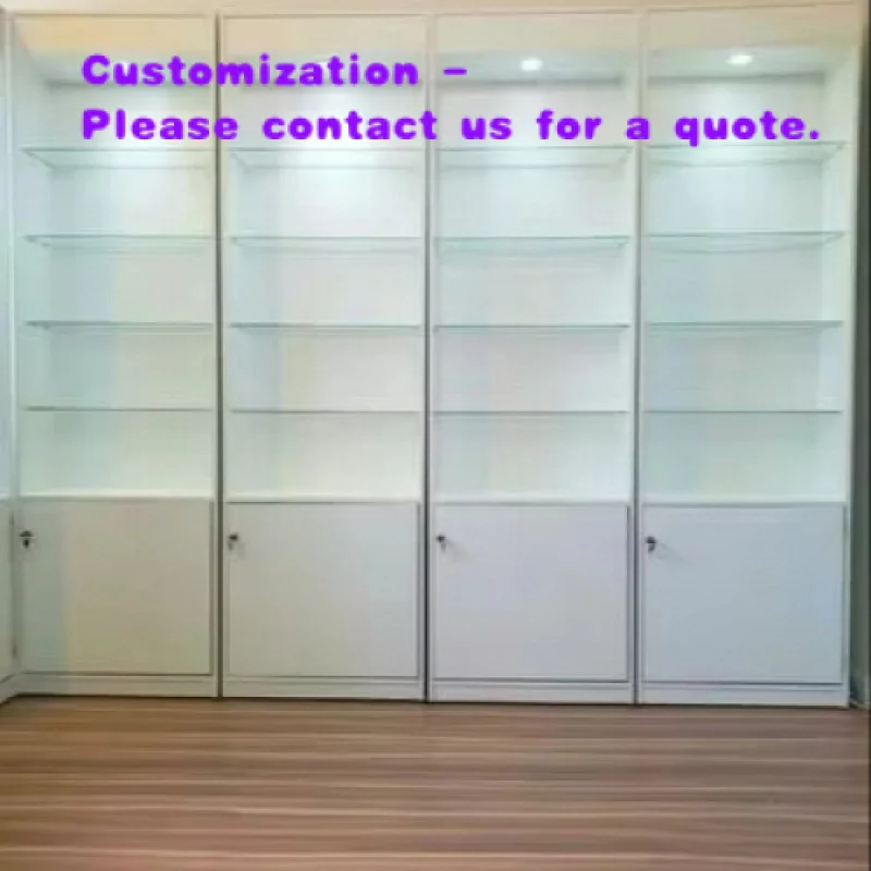 

custom.Modern Custom Skincare Store Furniture Wooden Perfume Shop Boutique Wall Display Cabinet LED Light Glass Cosmetics Displa