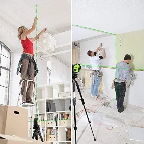 Imagem -02 - Huepar-nível Profissional de Raio Verde Laser Linha Cruzada Pontos de Prumo Alinhamento Auto-nivelante Multiuso de 130 ° 8211g