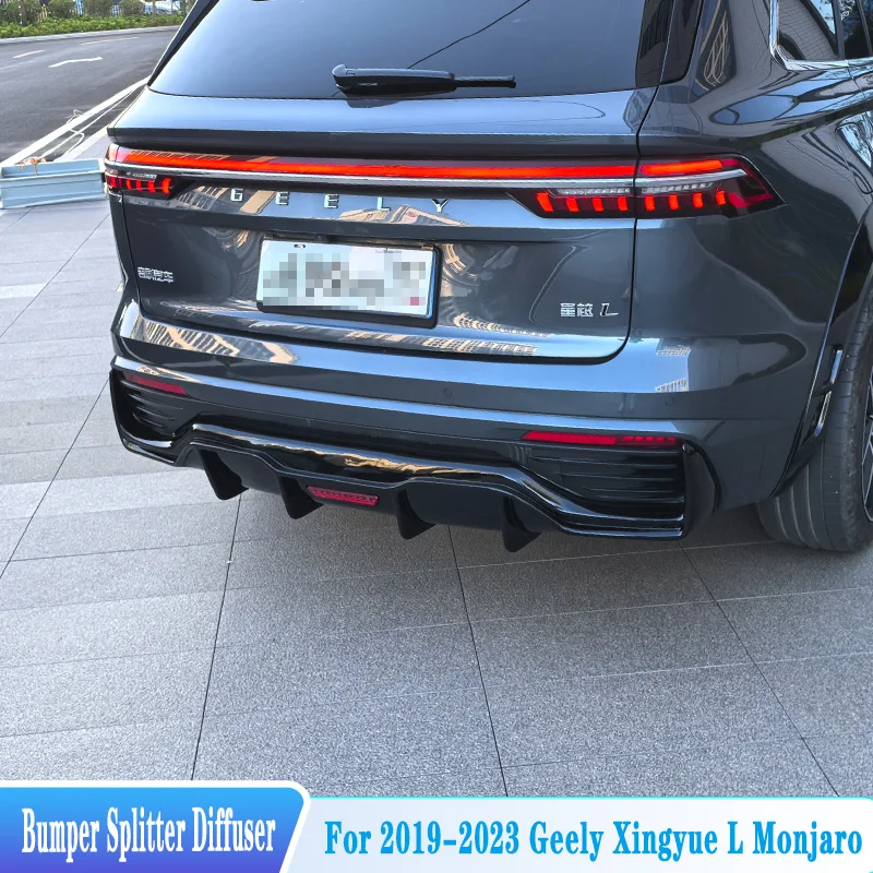 

For 2019-2023 Geely Xingyue L Monjaro Rear Bumper Diffuser Splitter Lip Spoiler Monjaro Car Tuning Exterior Body Kit Accessories