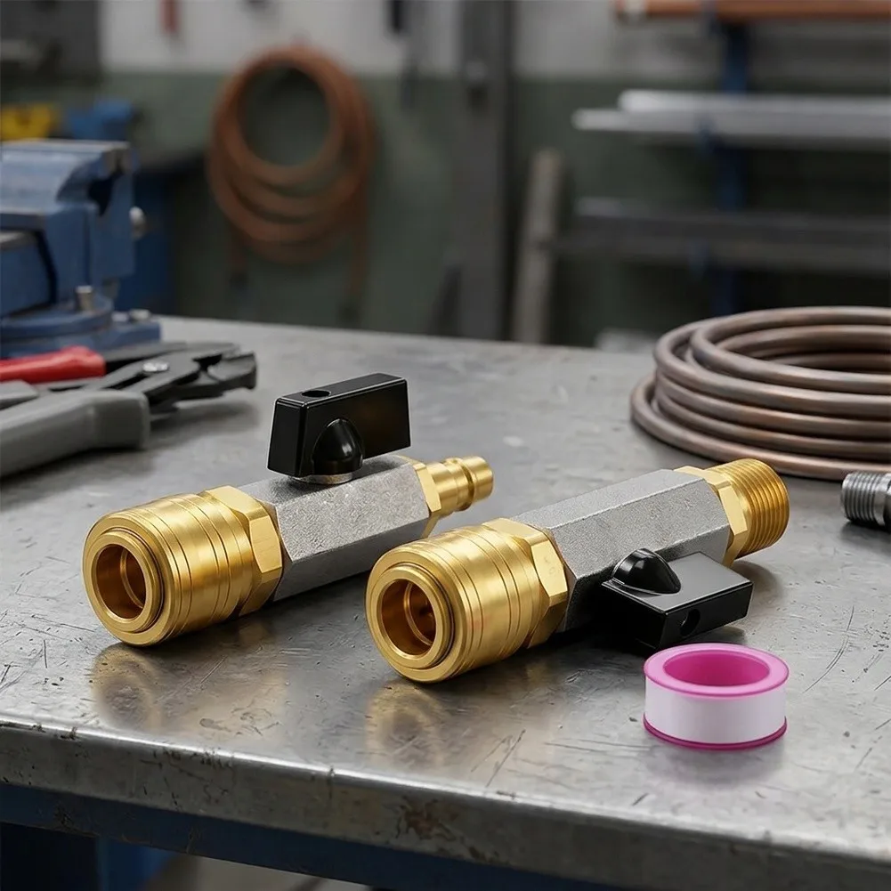 Metal 1/4 Inch Compressed Air Shut Valve Designed for Seamless Integration into Existing Pneumatic Installations