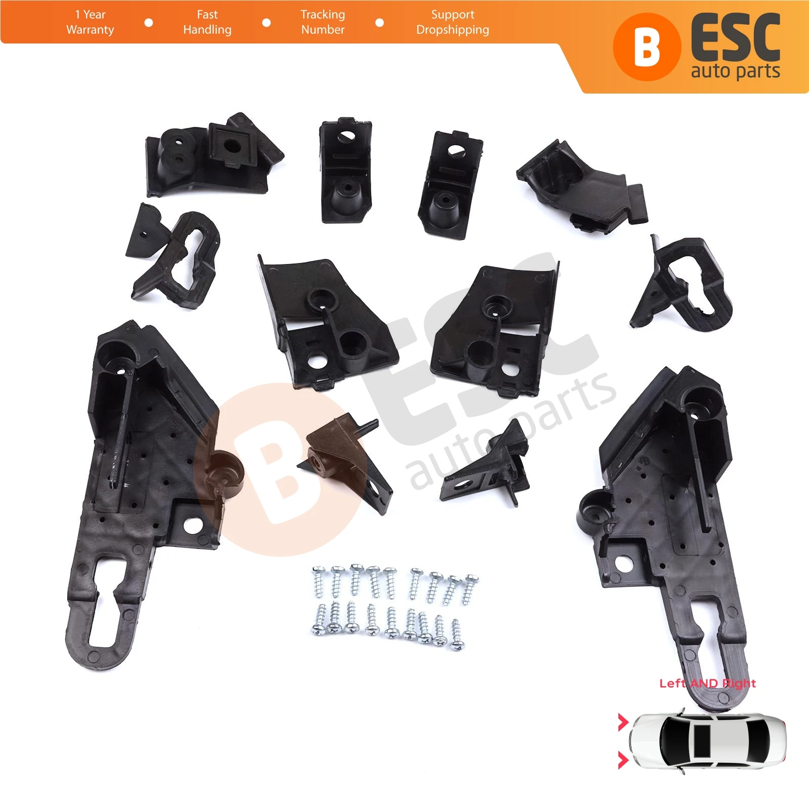 

EHL563 Headlight Holder Mount Repair Bracket Tab Set Left Right for Seat Leon Cupra MK4 KL1 KL8 2020-On 5FA998225 5FA998226