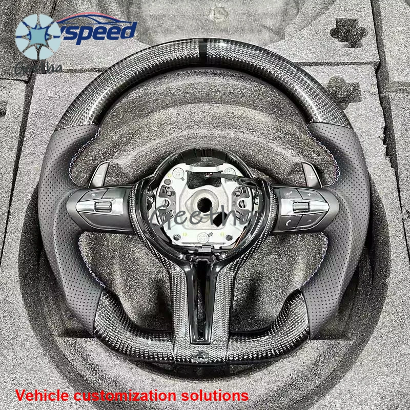 

Спортивный руль Custom RS-W004 из карбона и кожи M Sport для BMW F-серии (F30/F10/F20), X5 (E70/E60/E71/E90), F22, F15