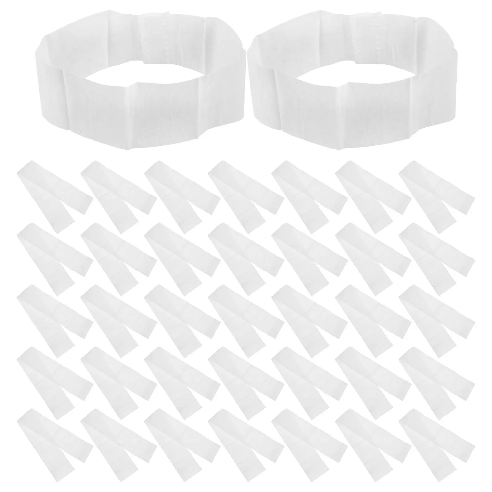 

50 шт. одноразовых эластичных повязок на голову из нетканого материала для спа-процедур, ухода за кожей, макияжа и укладки волос для женщин