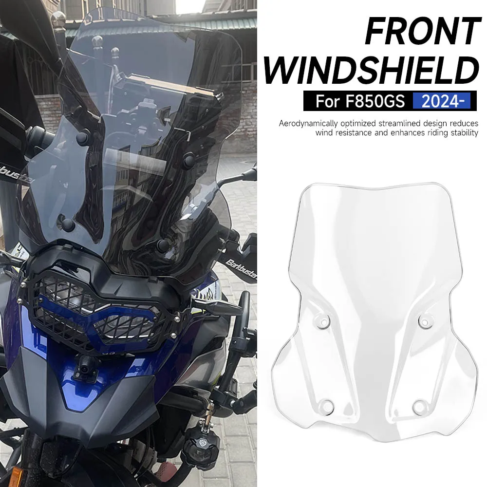 

For BMW F850GS F 850 GS F850 GS 2024- Motorcycle Parts Front Windscreen Windshield Wind Screen Shield Protector Deflector Guard